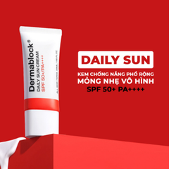 Kem Chống Nắng Dermablock 35ml Phổ Rộng Mỏng Nhẹ Vô Hình Đỏ