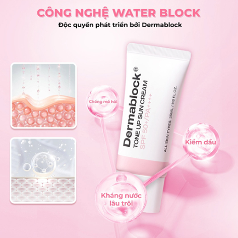 Kem Chống Nắng Dermablock 35ml Phổ Rộng Nâng Tông Trắng Hồng