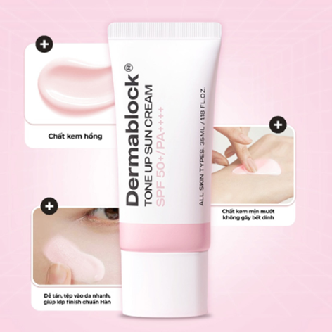 Kem Chống Nắng Dermablock 35ml Phổ Rộng Nâng Tông Trắng Hồng