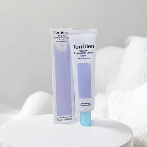 Kem Chống Nắng Torriden 60ml Dive-in Tone Up Sun Cream Purple Spf 50+ Pa++++, Nâng Tone bảo vệ da tối ưu