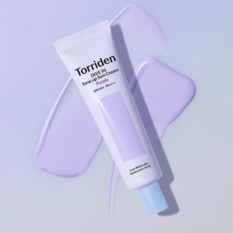 Kem Chống Nắng Torriden 60ml Dive-in Tone Up Sun Cream Purple Spf 50+ Pa++++, Nâng Tone bảo vệ da tối ưu