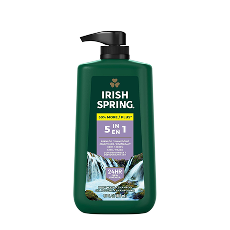 Tắm Gội Irish Spring 887ml 5 Ni 1 24hr Fresh Fraicheur