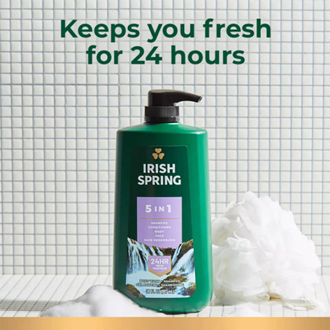Tắm Gội Irish Spring 887ml 5 Ni 1 24hr Fresh Fraicheur