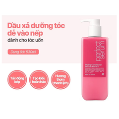 Dầu Xả Mise En Scène Perfect Serum Styling 530ml, dưỡng mái tóc mềm mại và bóng mượt