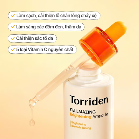 Tinh Chất Torriden 30ml Cellmazing Brightening Ampoule, Dưỡng sáng da