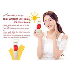 Kem Chống Nắng Cell Fusion C 50ml Laser Sunscreen 100 Spf50 Đỏ, Dành cho da nhạy cảm