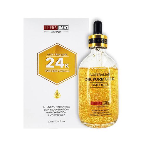 Tinh Chất Vàng 24k Thera Lady Pure Gold Ampoule 100ml Xóa nhăn, nâng cơ, giúp da trắng mịn