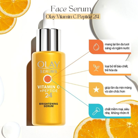 Serum trắng da Olay Vitamin C + Peptide 24 Max 2x 40ml, Mang lại làn da trắng sáng và căng mướt hơn rõ rệt