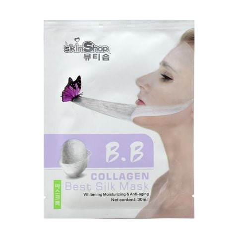 Mặt nạ dưỡng trắng Tơ Tằm Skin Shop Collagen Best Silk Mask 30ml