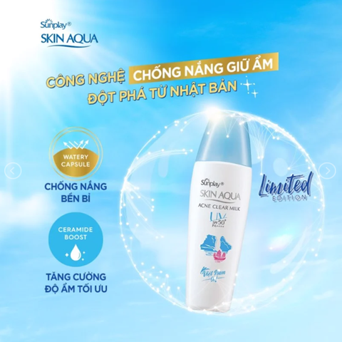 Sữa chống nắng dưỡng da ngừa mụn Sunplay Skin Aqua Acne Clear SPF 50+ PA++++ 25g