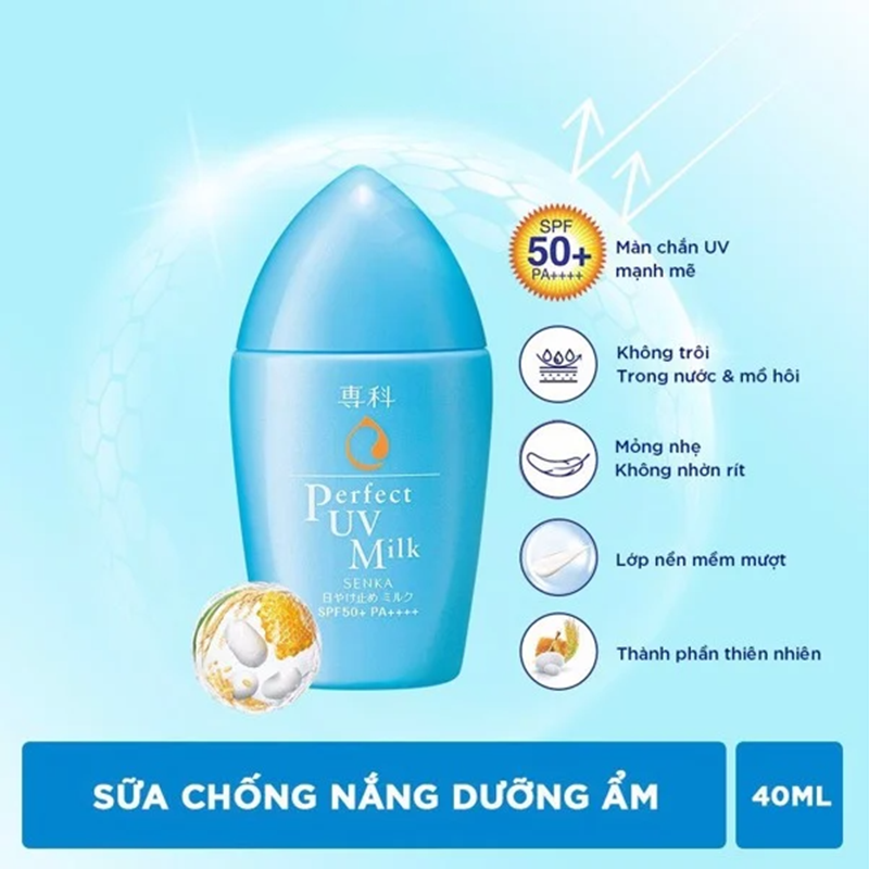 Sữa Chống Nắng Senka 40ml Perfect Uv Milk N Spf50+