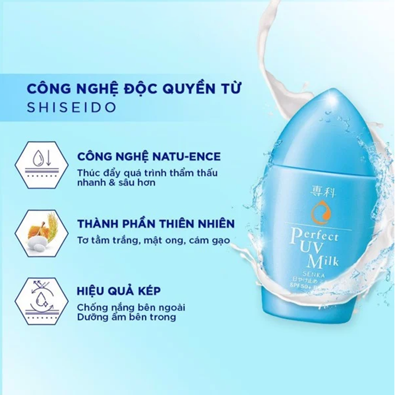 Sữa Chống Nắng Senka 40ml Perfect Uv Milk N Spf50+