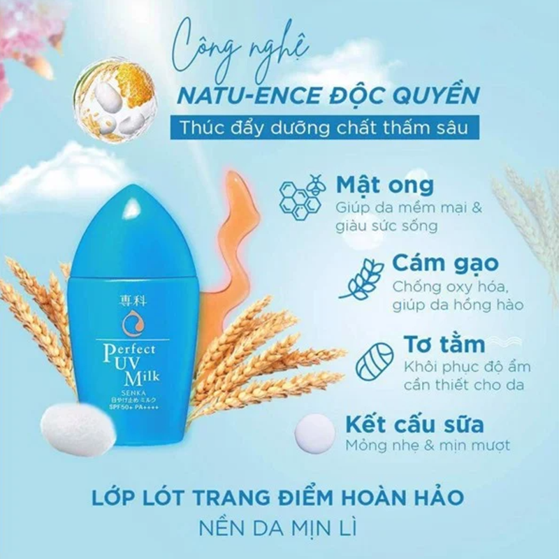 Sữa Chống Nắng Senka 40ml Perfect Uv Milk N Spf50+