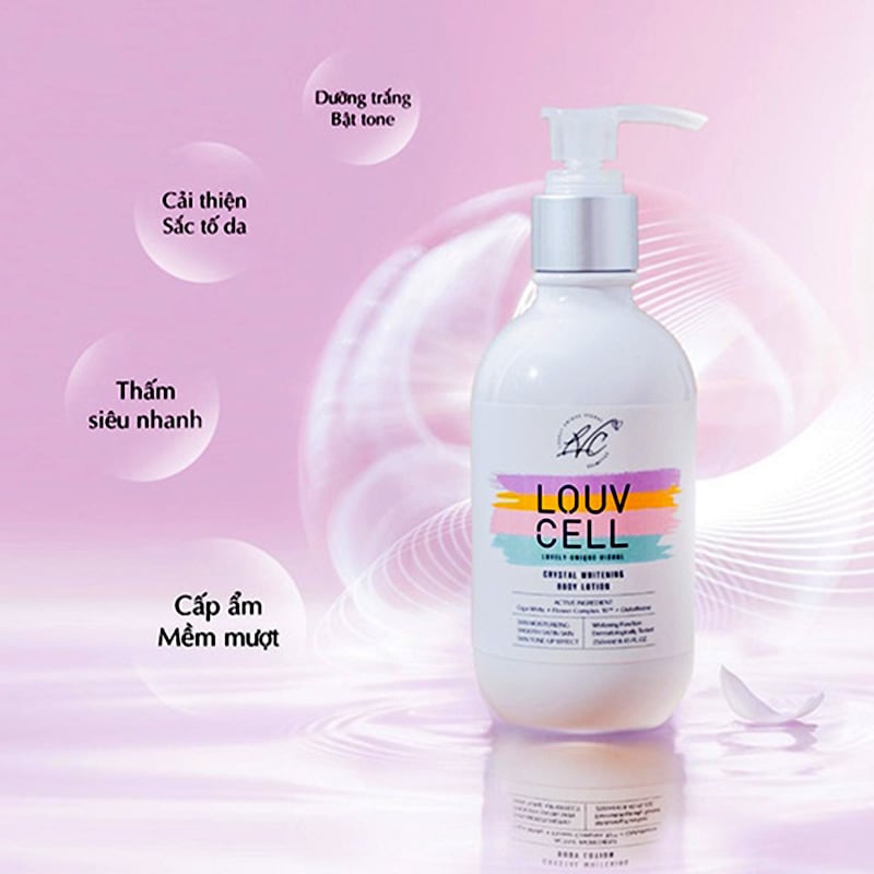 Chính Hãng] Sữa Dưỡng Thể Louv Cell Crystal Whitening Body Lotion 250ml[Chính Hãng] Sữa Dưỡng Thể Louv Cell Crystal Whitening Body Lotion 250 – Shop Lọ Lem Bạc Liêu