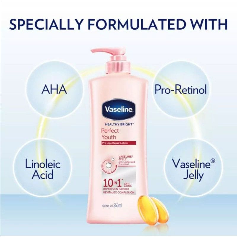 Sữa Dưỡng Thể Vaseline 350ml Healthy Bright 10 in 1