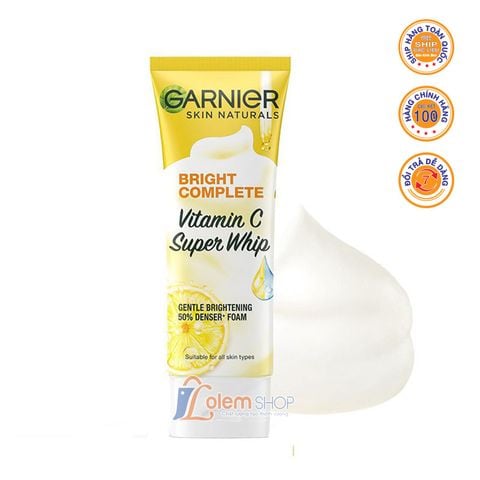 Sữa Rửa Mặt Garnier Vitamin C Super Whip 100ml