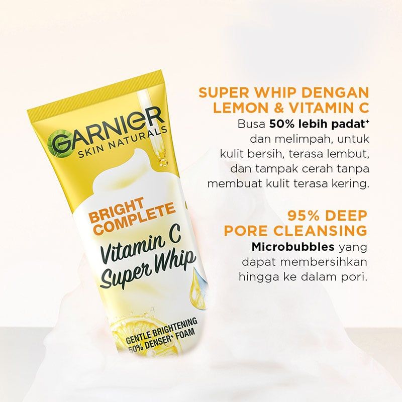 Sữa Rửa Mặt Garnier Vitamin C Super Whip 100ml