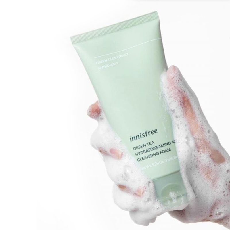 Sữa Rửa Mặt Innisfree 150g Green Tea Hydrating Amino Acid Cleansing Foam