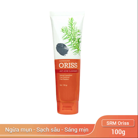 Sữa Rửa Mặt Trị Mụn Oriss 100g, Giúp làm sạch da, loại bỏ bụi bẩn, bã nhờn và lớp trang điểm, dầu thừa trên da