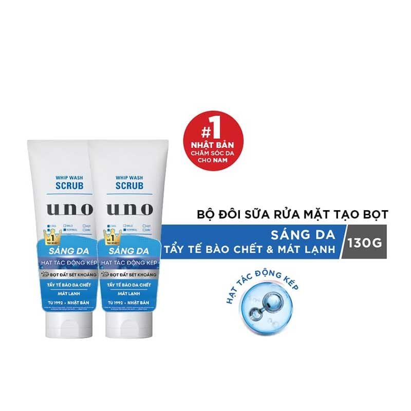 Sữa Rủa Mặt Dành Cho Nam Uno Tạo Bọt Sạch Nhờn 130g Đen