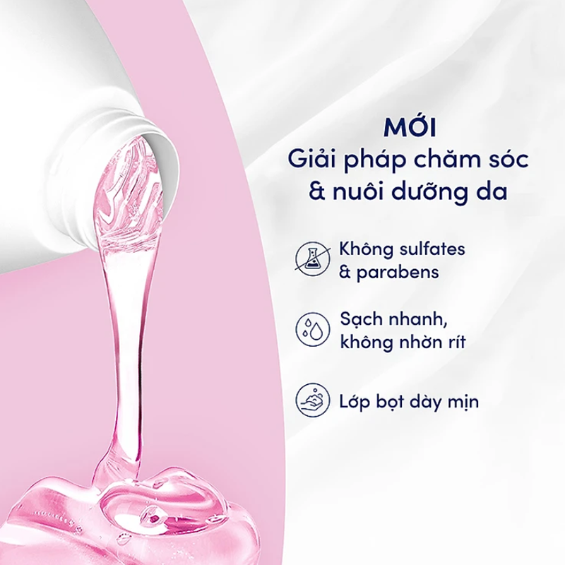 Sữa Tắm Dove 500g Sakura Blossoms, Cho da mềm mịn và lưu hương hoa anh đào ngọt ngào tươi mát