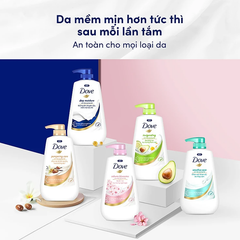 Sữa Tắm Dove 500g Sakura Blossoms, Cho da mềm mịn và lưu hương hoa anh đào ngọt ngào tươi mát