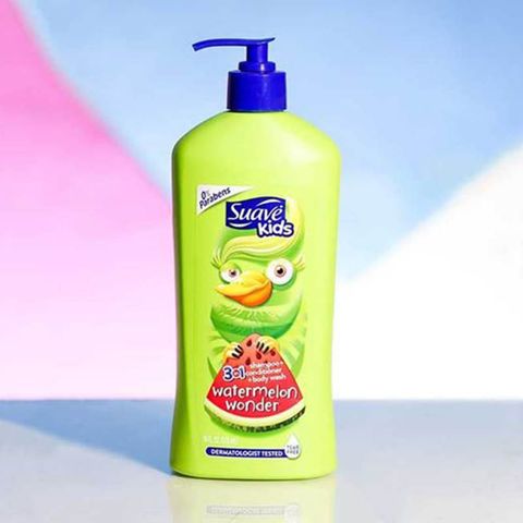 Sữa Tắm Gội Suave Kids 3 In 1 532ml Dưa Hấu, Làm sạch cơ thể và nuôi dưỡng da, tóc bé, Đặc biệt không gây cay mắt