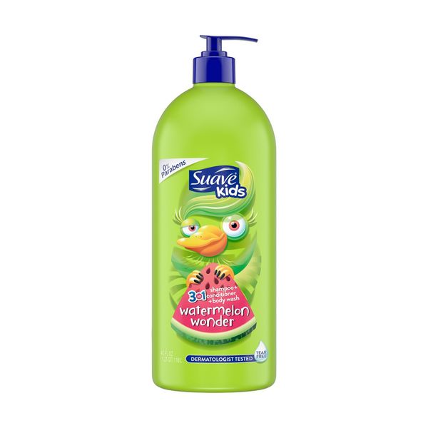 Sữa tắm gội bé Suave Kids 3 in 1 Shampoo + Conditioner + Body Wash Watermelon Wonder 1.18l