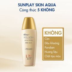 Kem chống nắng Sunplay Skin Aqua Clear White CC Milk SPF 50 25g