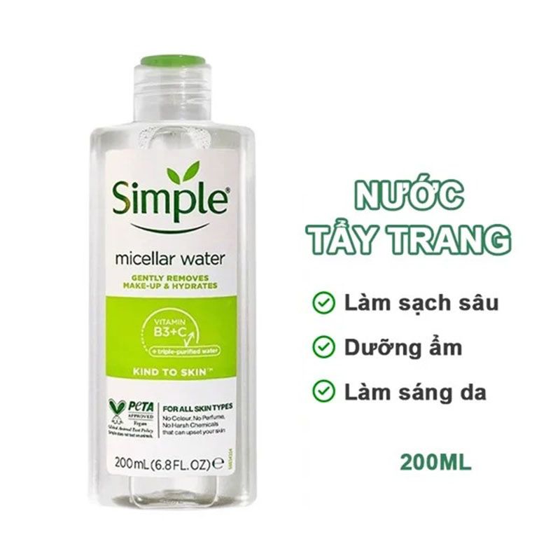 Nước Tẩy Trang Simple Kind To Skin Micellar