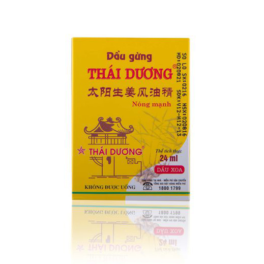 Dầu Gừng Thái Dương Ginger Medicated Oil 24mlDầu Gừng Thái Dương Ginger ...