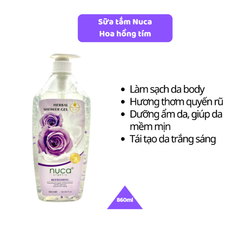 Sữa Tắm Nuca 860ml, Cung cấp độ ẩm cho da, làm dịu da, chống oxy hoá