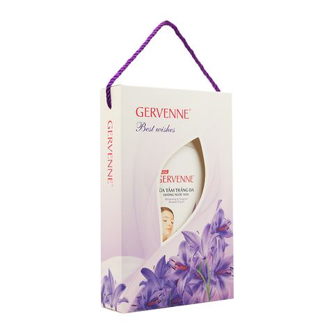 Túi quà sữa tắm Gervenne trắng da hương nước hoa quyến rũ 900g