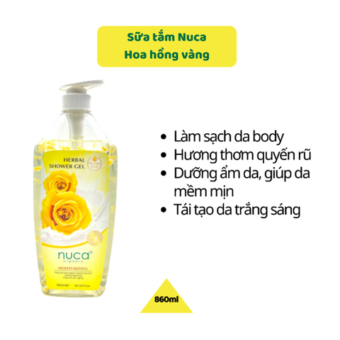 Sữa Tắm Nuca 860ml, Cung cấp độ ẩm cho da, làm dịu da, chống oxy hoá