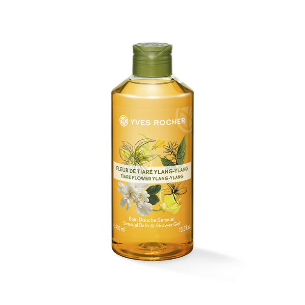 Gel tắm hương hoa Tiare và Ylang Ylang Yves Rocher Energizing Bath & Shower Gel 400ml Tiare Flower Ylang-Ylang