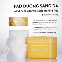 Toner Pad Mediheal 100 Pads, dưỡng ẩm và làm sáng những vùng da xỉn màu