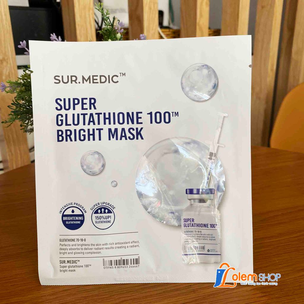 Mặt Nạ Làm Trắng chuyên sâu SUR.MEDIC BRIGHT GLUTATHIONE MASK 30G