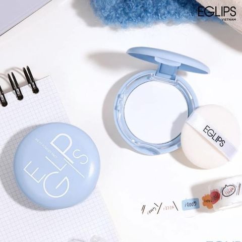 Phấn Phủ Kiềm Dầu Eglips Air Fit Powder Pact 8g Xanh