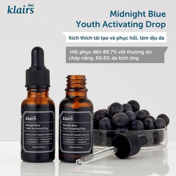 Tinh Chất Phục Hồi Da Klairs Midnight Blue Youth Activating Drop 20ml