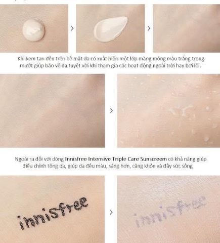 Kem Chống Nắng Innisfree 50ml Intensive Triple-shield Sunscreen Spf50 Trắng