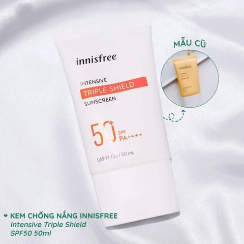 Kem Chống Nắng Innisfree 50ml Intensive Triple-shield Sunscreen Spf50 Trắng