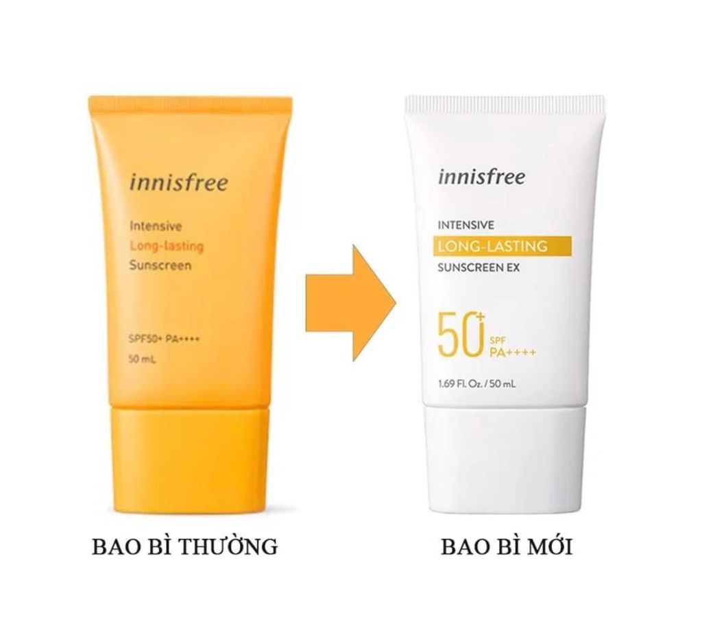 Kem Chống Nắng Innisfree 50ml Intensive Long-lasting Sunscreen Ex Spf50 Trắng