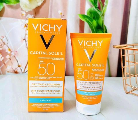 Kem Chống Nắng Vichy 50ml Anti- Barillance Mattifying 3 In 1 Spf50 Da Dầu