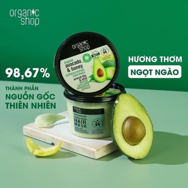 Kem Ủ Tóc Organic Shop 250ml Avocado & Honey