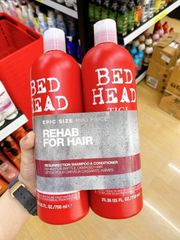 Cặp Gội Xả Tigi Bed Head Rehab For Hair Màu Đỏ 750ml