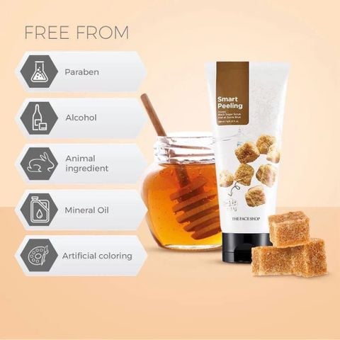 Tẩy Tế Bào Chết The Face Shop Smart Peeling Honey Black Sugar Scrub 120ml