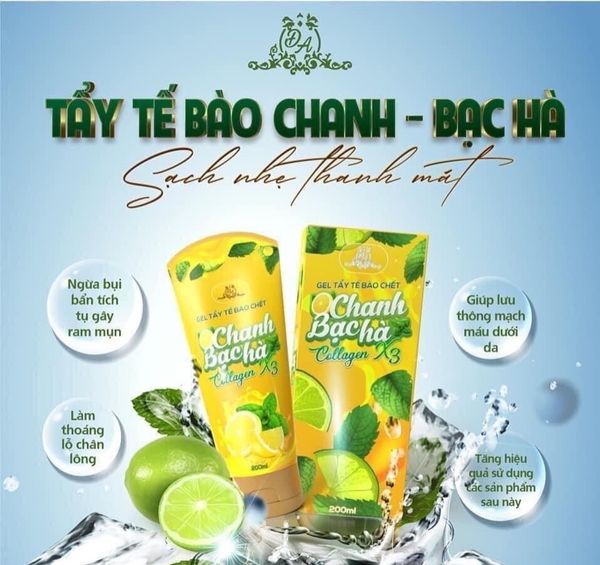 Gel Tẩy Tế Bào Chết Chanh Bạc Hà X3 200ml