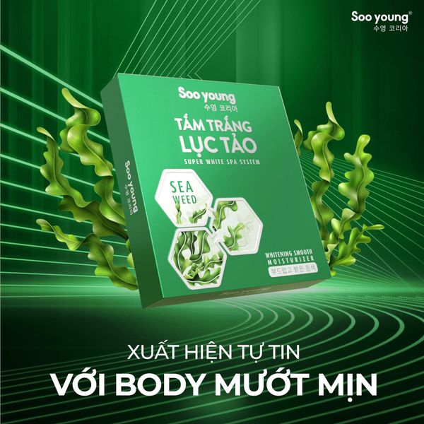 Tắm Trắng Lục Tảo Soo Young 180g