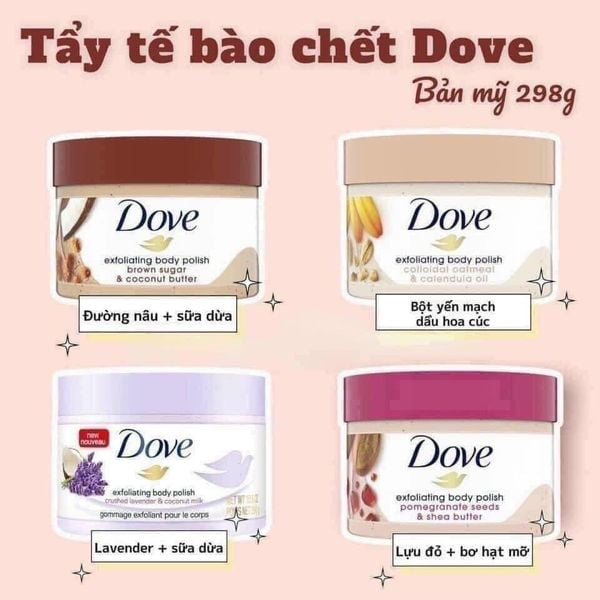 Kem Tẩy Da Chết Body Dove 298g Mỹ