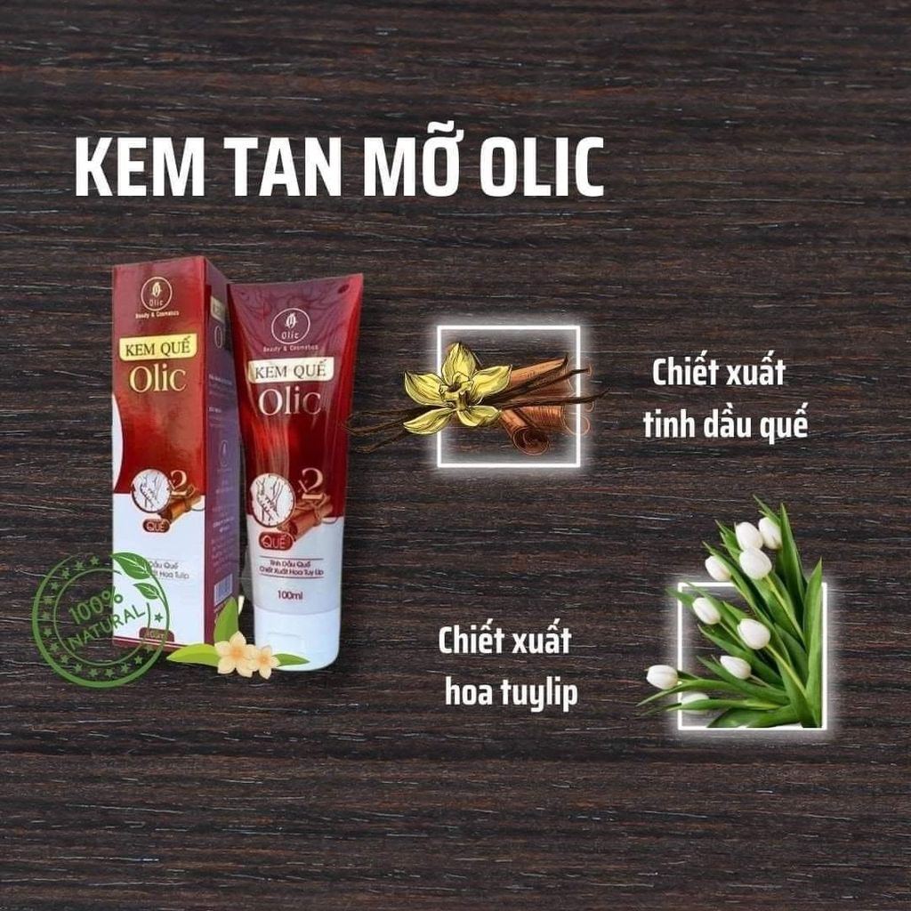 Kem Tan Mỡ Olic Kem Quế 100g Gel Săn Chắc Quế